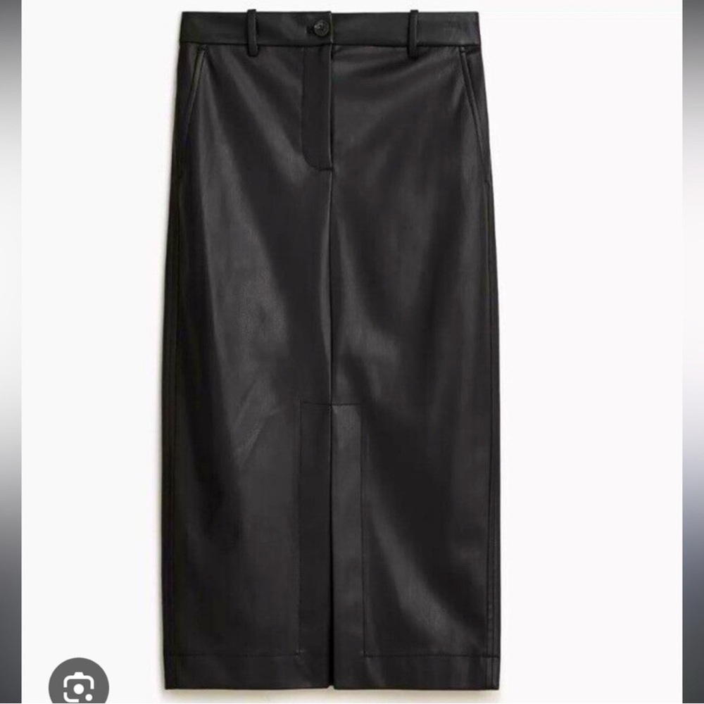 J Crew Faux Leather Pencil Skirt